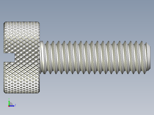 开槽滚花螺钉-M3 x 10mm左视缩略图