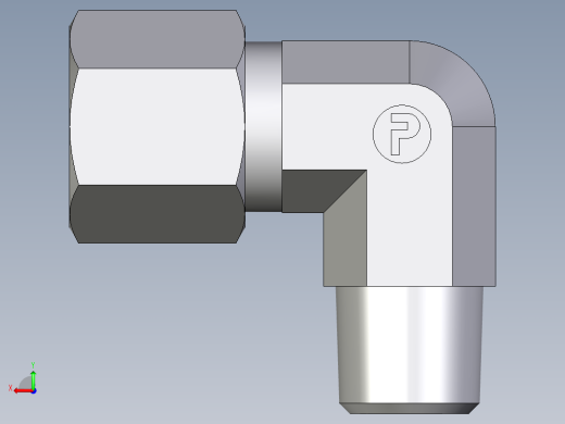 卡套式工业通用硬管接头EO_Male_stud_elbow_WE08SR71后视缩略图
