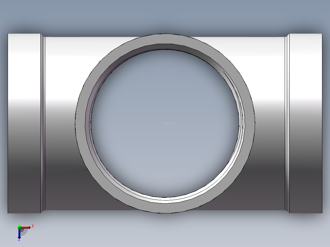 四通-等径内丝 DN40俯视图