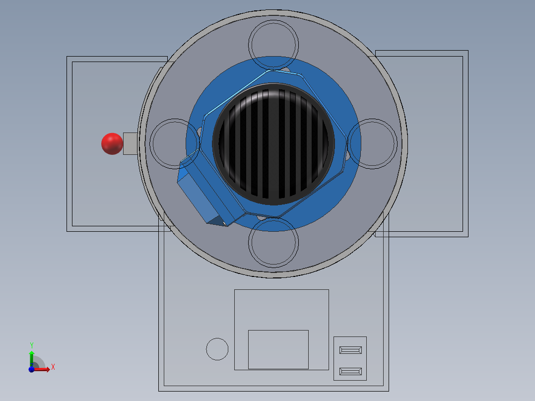 板栗脱皮机前视图