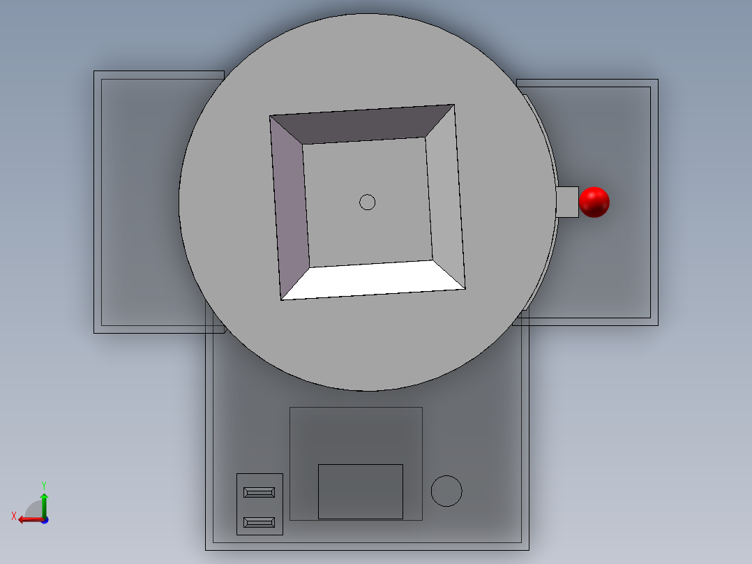 板栗脱皮机后视图