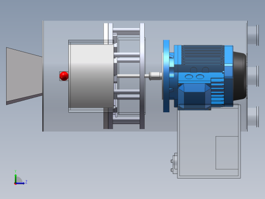 板栗脱皮机左视缩略图
