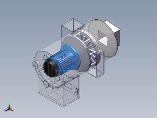板栗脱皮机正等轴测缩略图