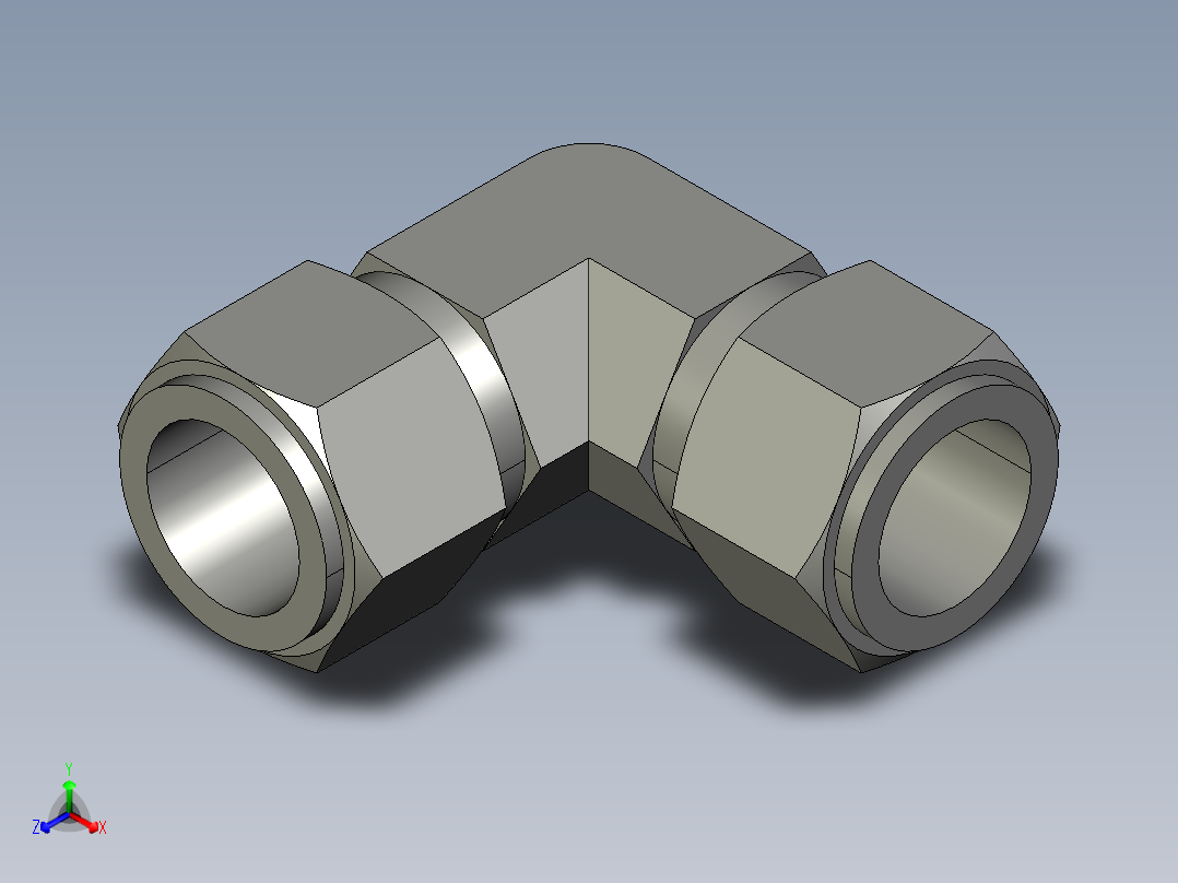 卡套式工业通用硬管接头16_ebu-s主视图