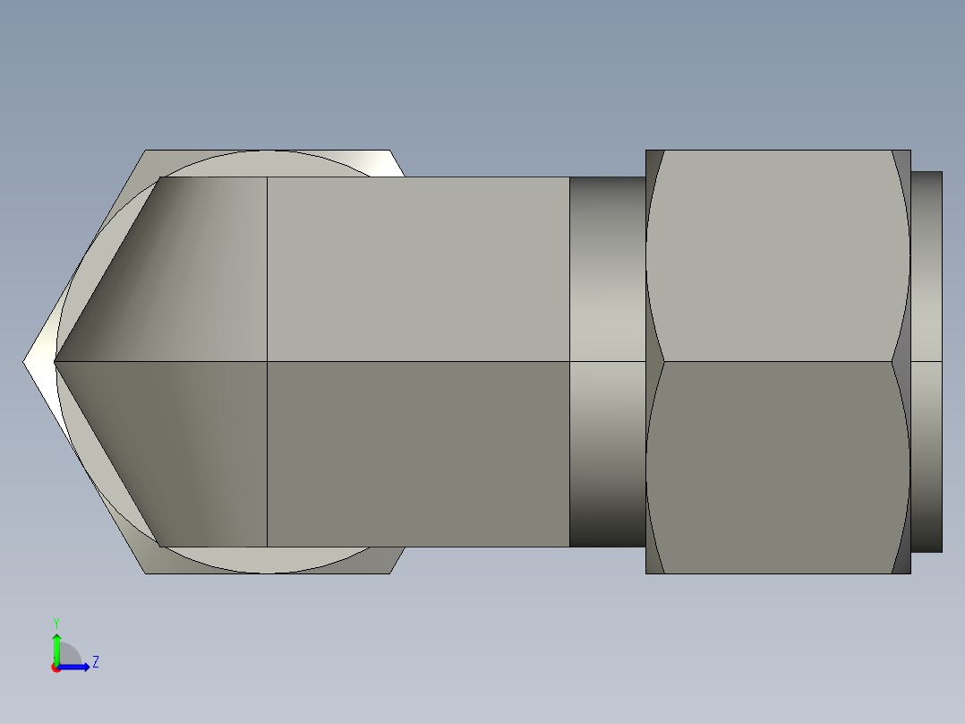卡套式工业通用硬管接头16_ebu-s左视图