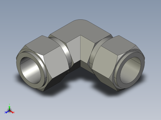 卡套式工业通用硬管接头16_ebu-s正等轴测缩略图