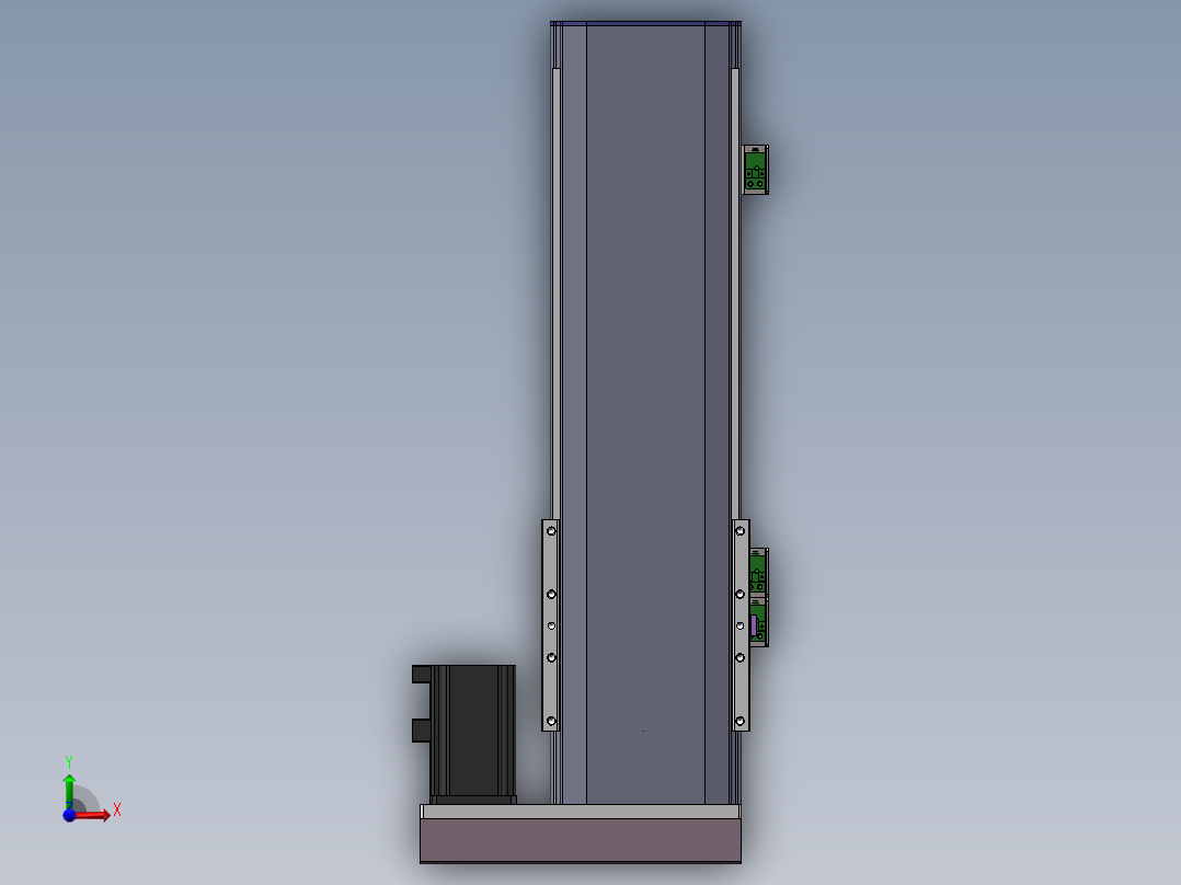 电动滑台模组SDM136右折模型前视图