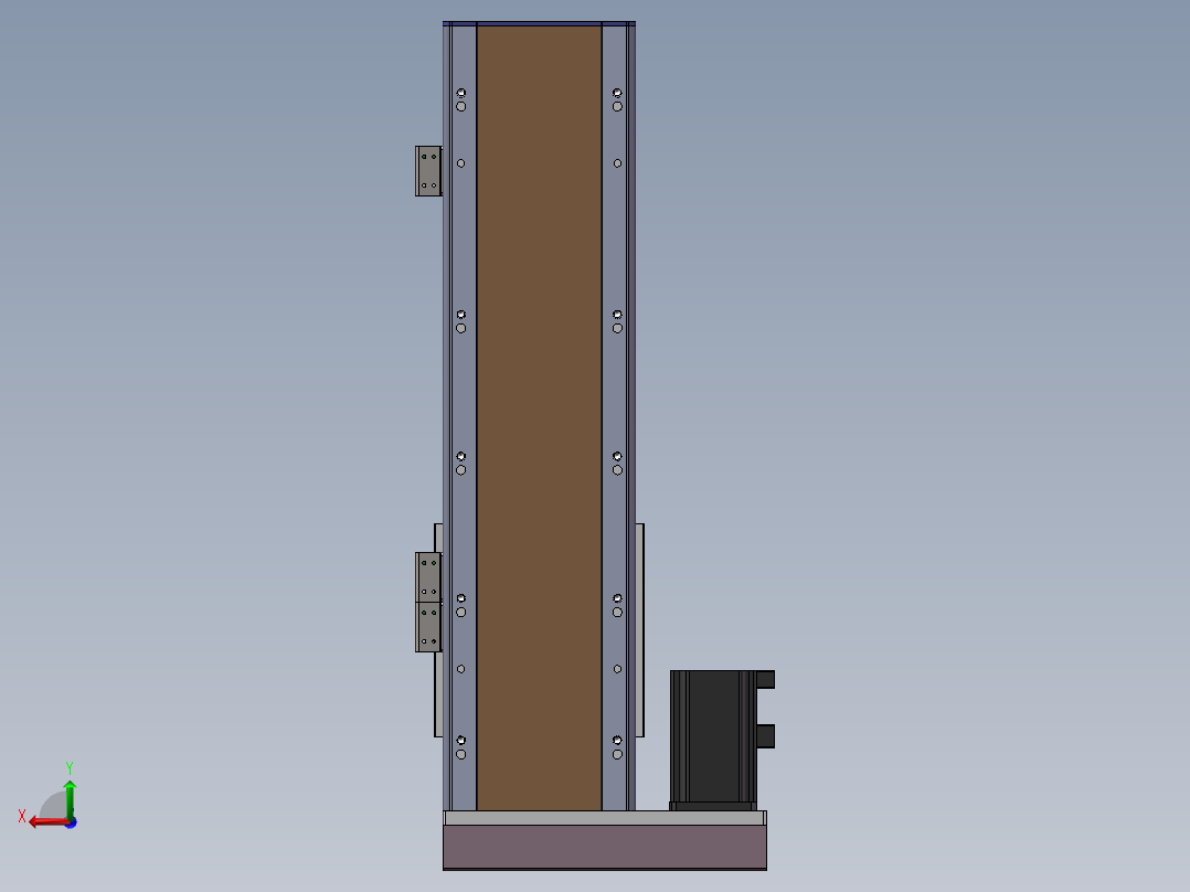 电动滑台模组SDM136右折模型后视图