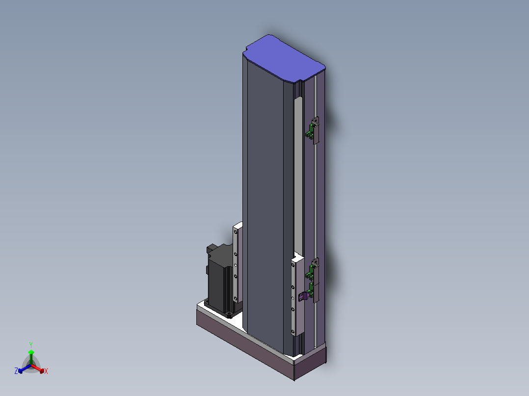 电动滑台模组SDM136右折模型正等轴测图