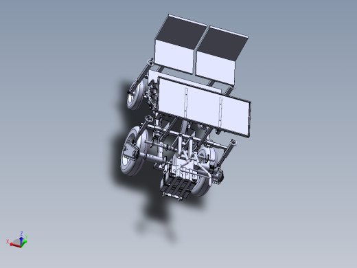 移栽机总装模型和二维