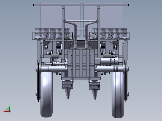 移栽机总装模型和二维后视缩略图