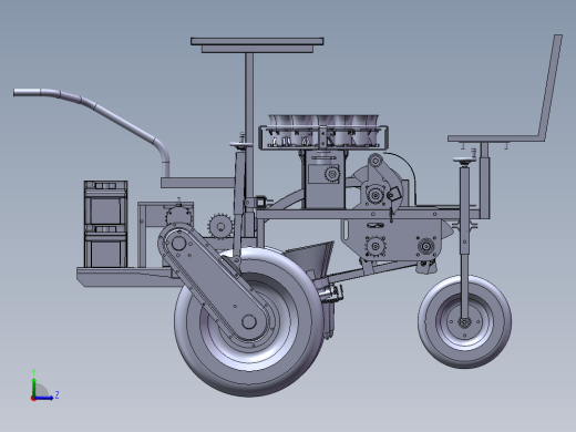 移栽机总装模型和二维左视缩略图