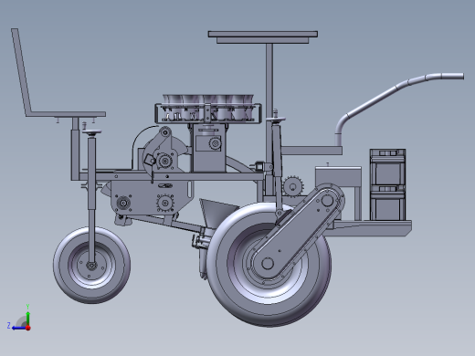 移栽机总装模型和二维右视缩略图