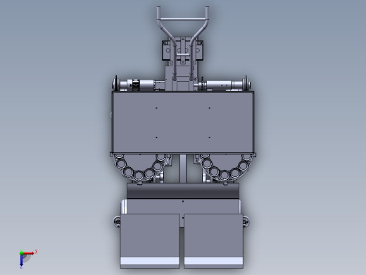 移栽机总装模型和二维俯视缩略图
