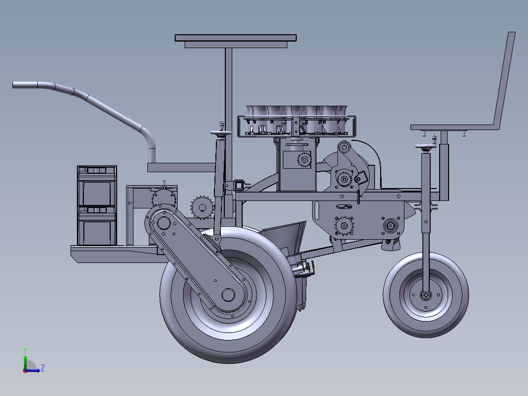 移栽机总装模型和二维
