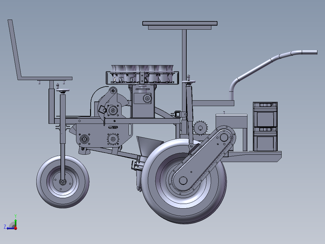 移栽机总装模型和二维