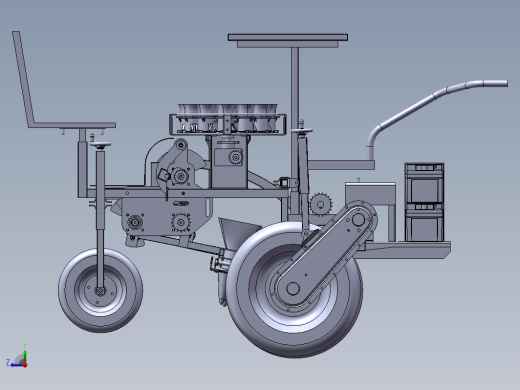 移栽机总装模型和二维缩略图