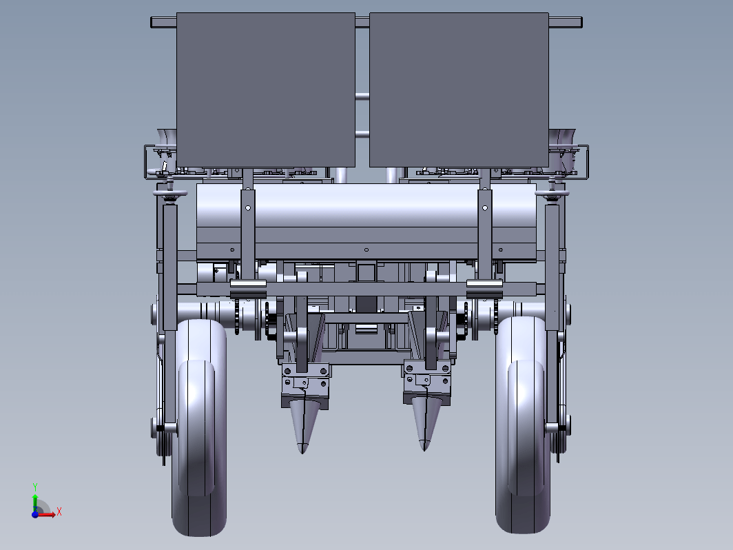 移栽机总装模型和二维