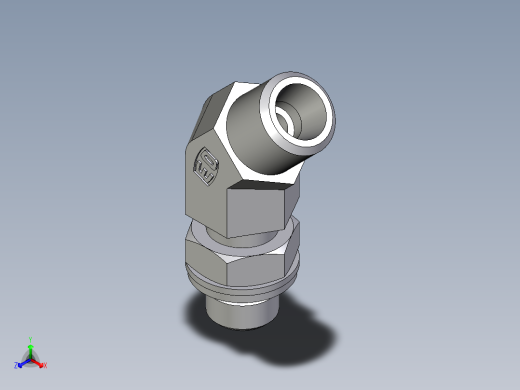卡套式工业通用硬管接头EO_Adjustable_locknut_45_deg_elbow_VEE06LMOMDCF