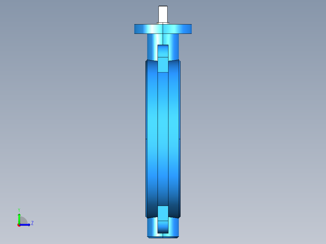 阀门模型WD71X-I_[300]左视图