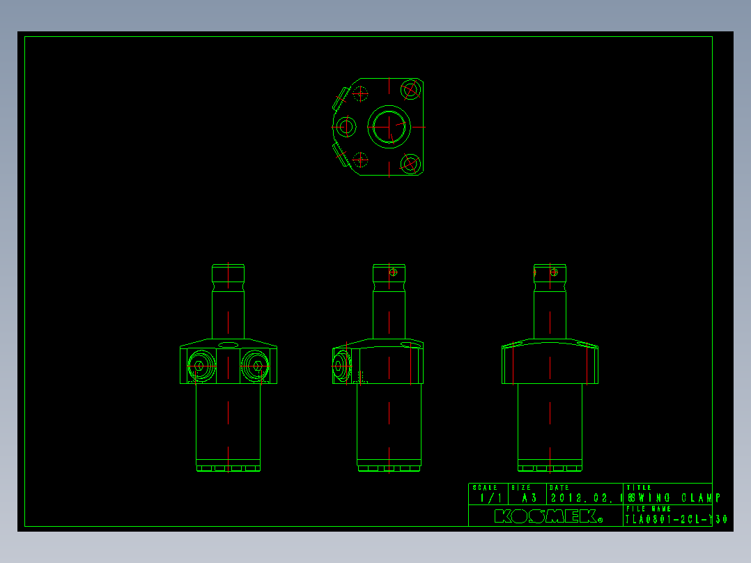 KOSMEKTLA0801-2CL-Y30多系列多零件图纸模型