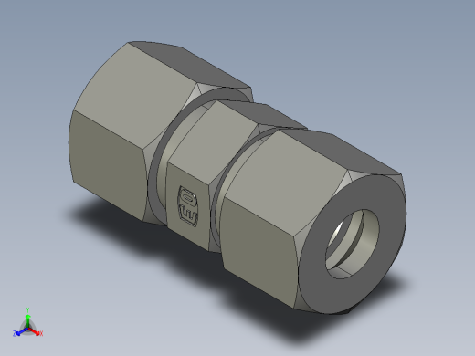 卡套式工业通用硬管接头EO Union G12ZS71正等轴测缩略图