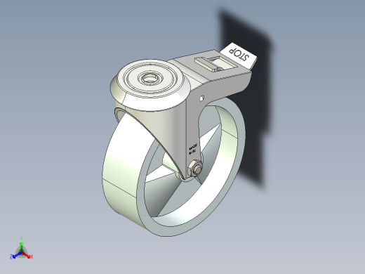 型材-KJN 515367 125MM WHEEL BRAKE正等轴测缩略图