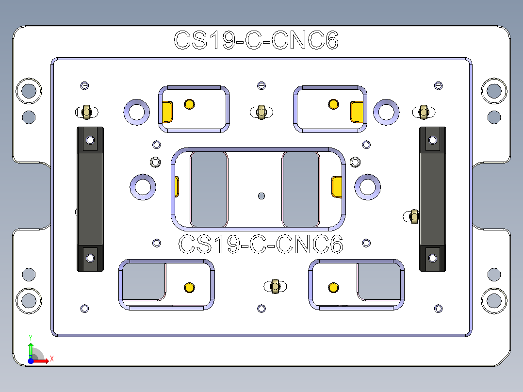 CS19-C-CNC6笔记本CNC工装夹具三维模型-180629前视图