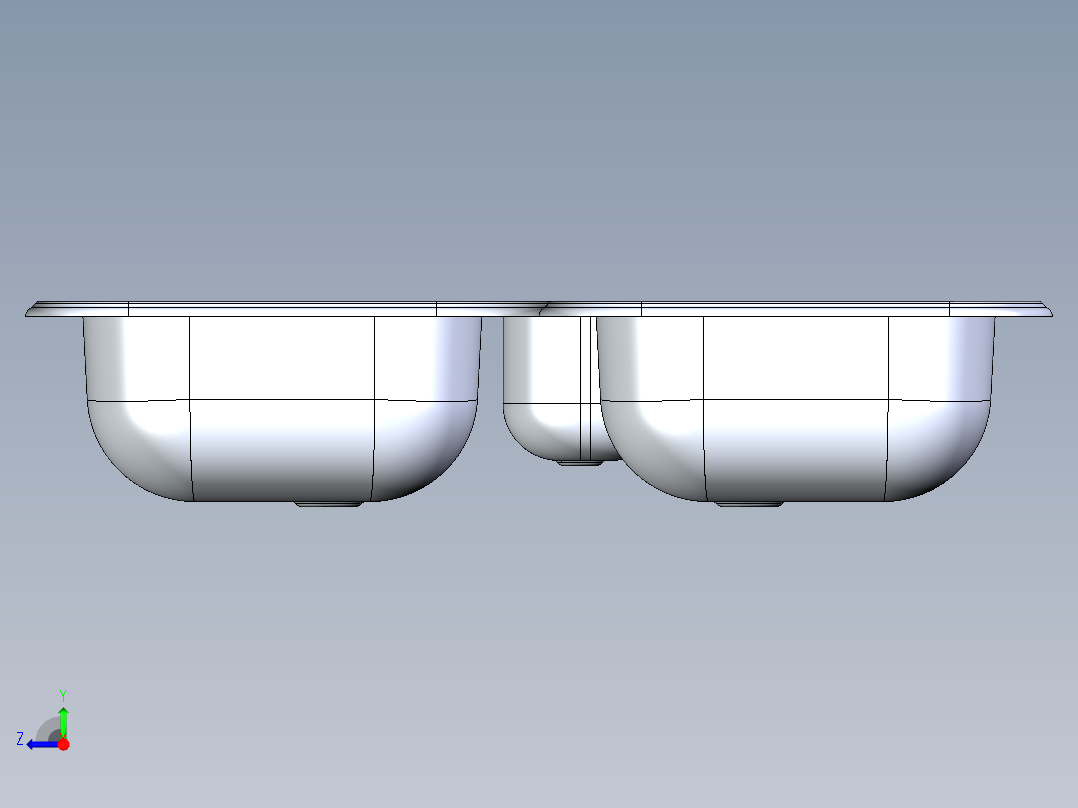 水槽、不锈钢水槽(127)右视图
