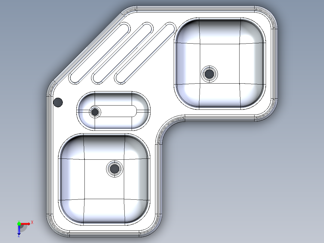 水槽、不锈钢水槽(127)俯视图