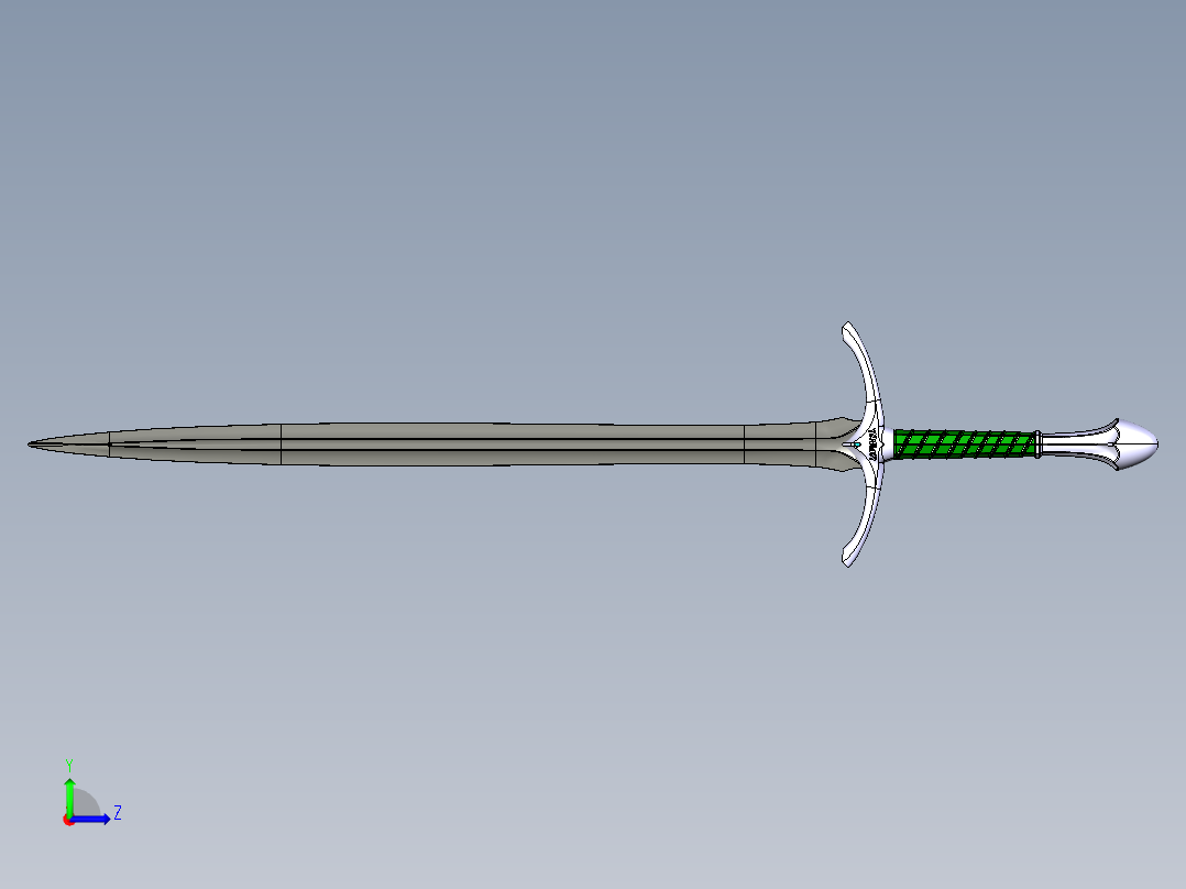 剑、宝剑(97)左视图