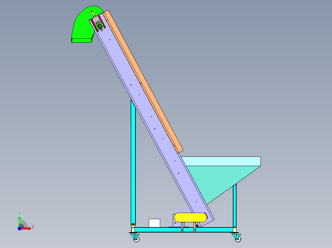 送料提升机step前视图