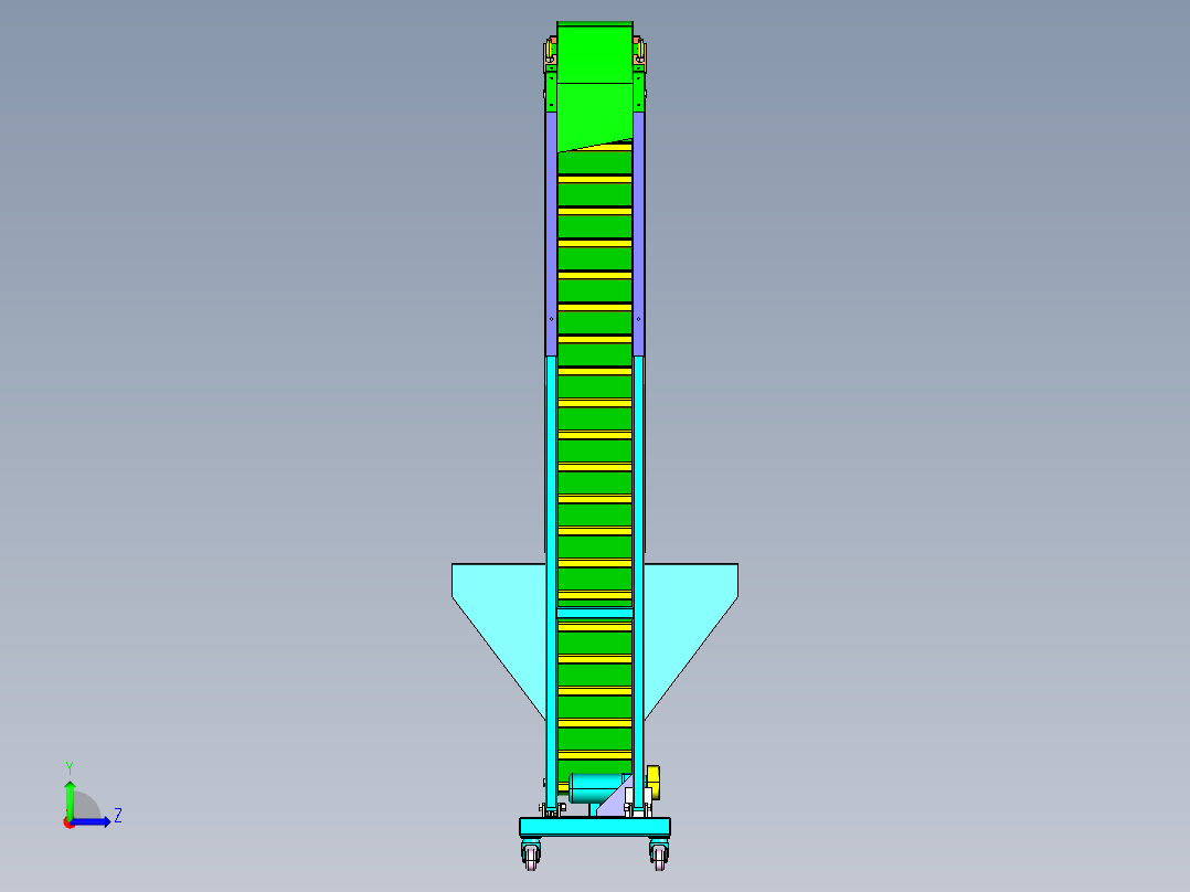 送料提升机step左视图