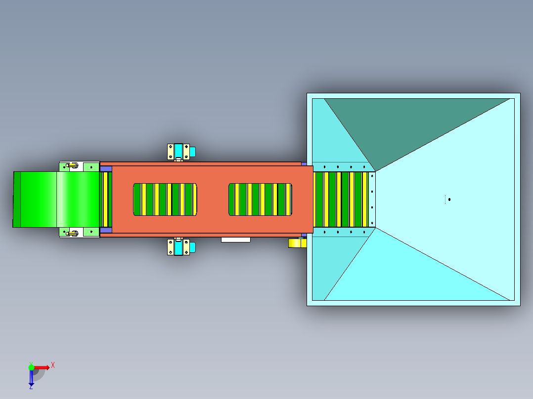 送料提升机step俯视图