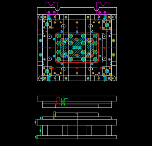 笔记本电脑A面外壳60度折弯模具设计图缩略图