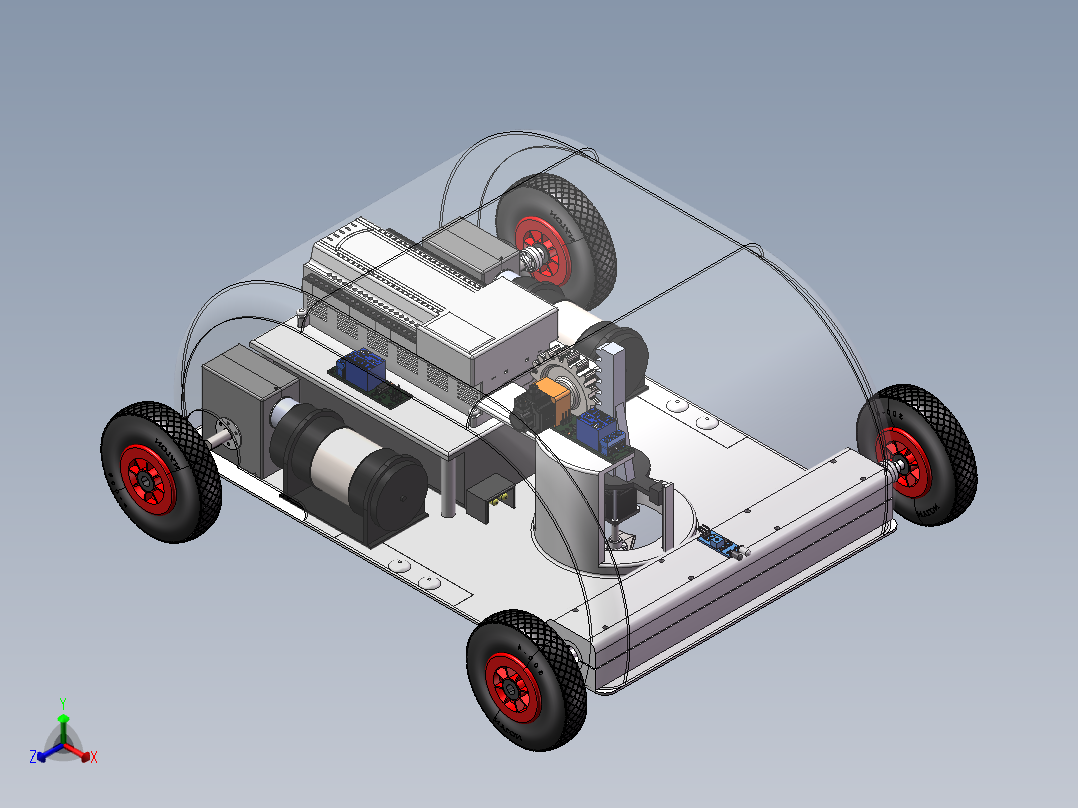 割草机正等轴测图