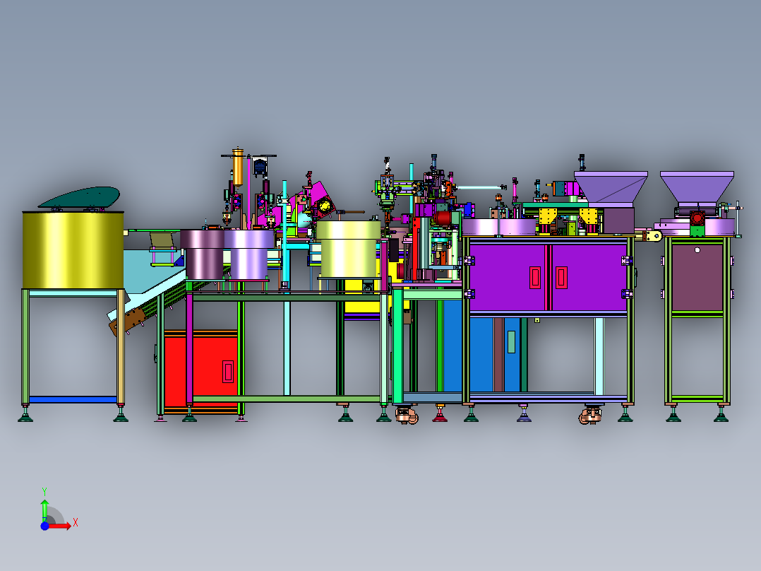 花洒式喷头自动组装机前视图
