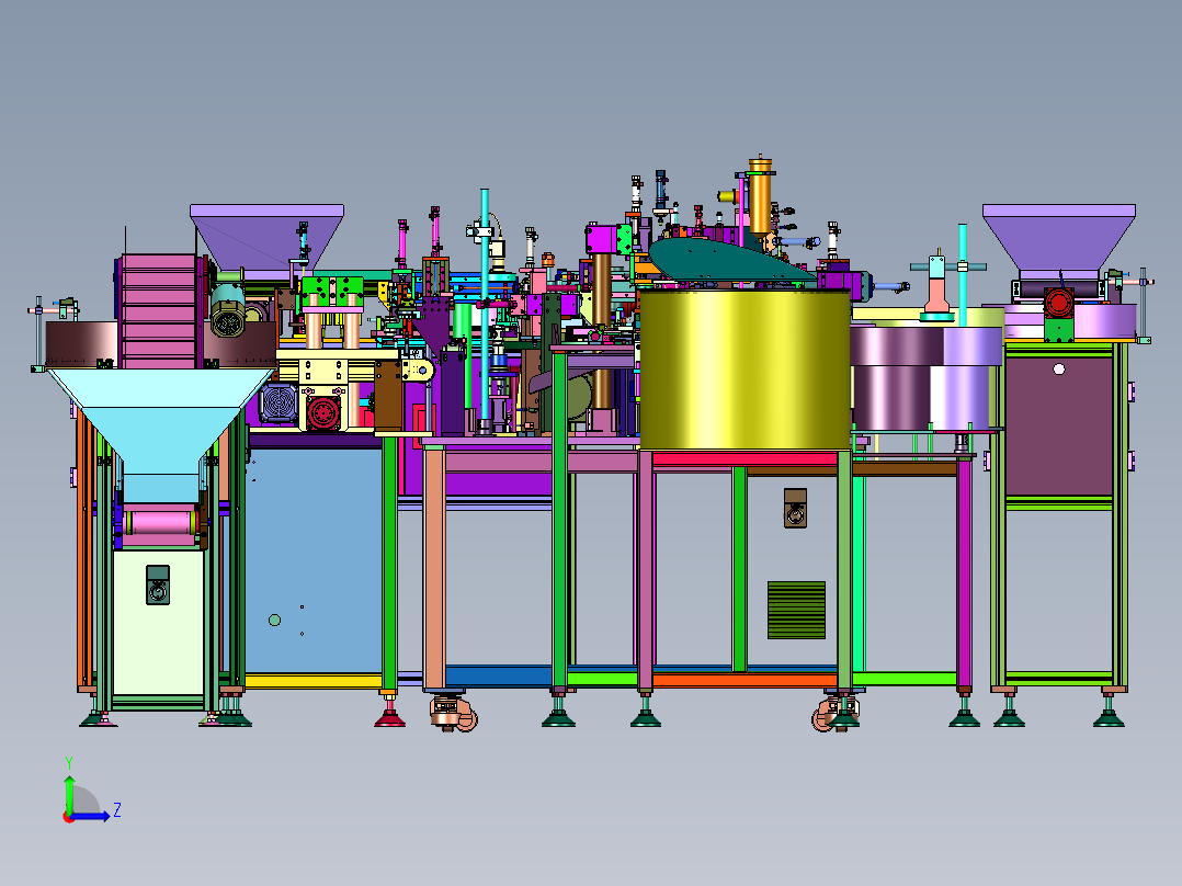 花洒式喷头自动组装机左视图
