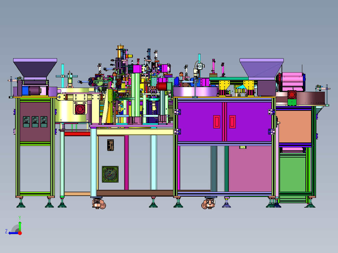 花洒式喷头自动组装机右视图