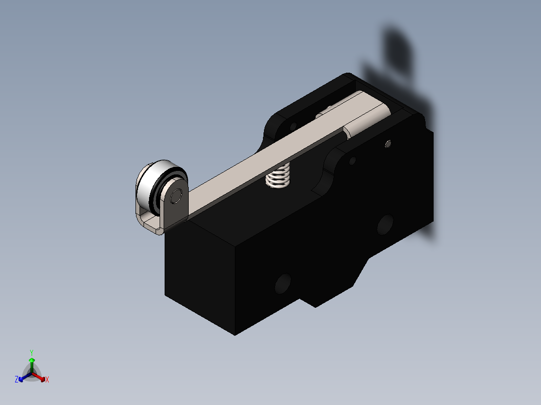 微动开关、开关(17)正等轴测图