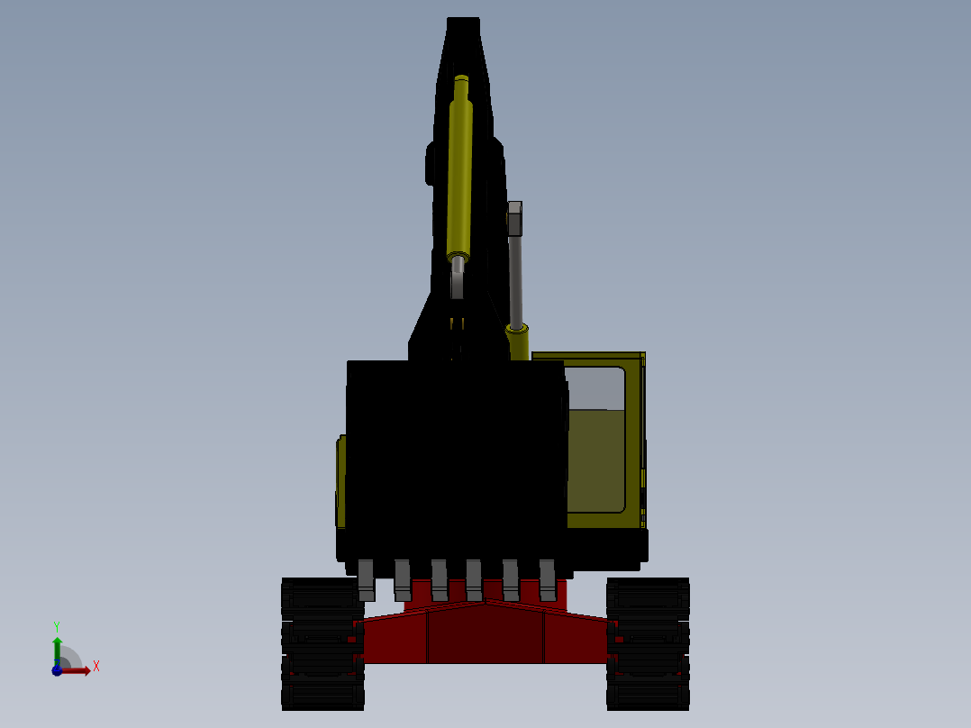 挖掘机、推土机(20)前视图