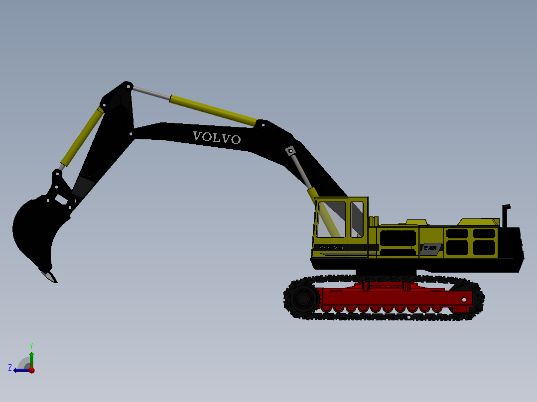 挖掘机、推土机(20)右视图