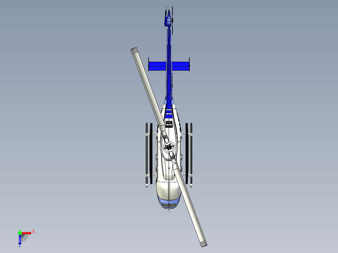 直升机(58)俯视图