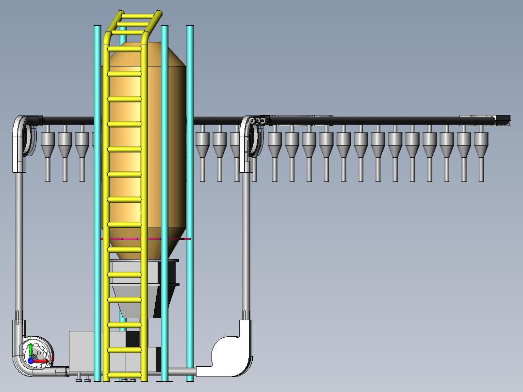 投喂系统前视图