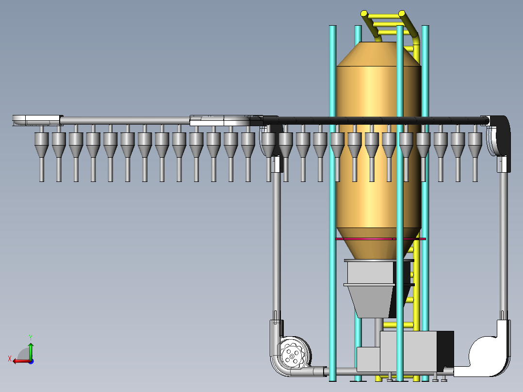 投喂系统后视图