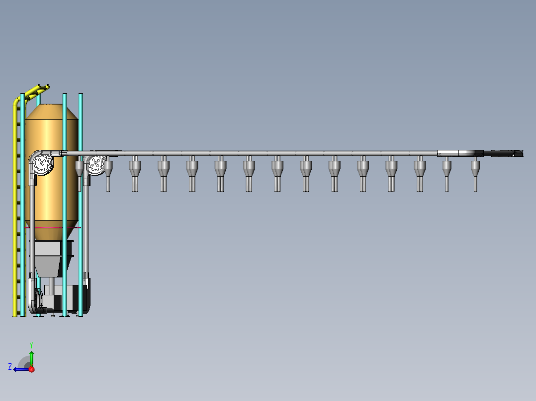 投喂系统右视图
