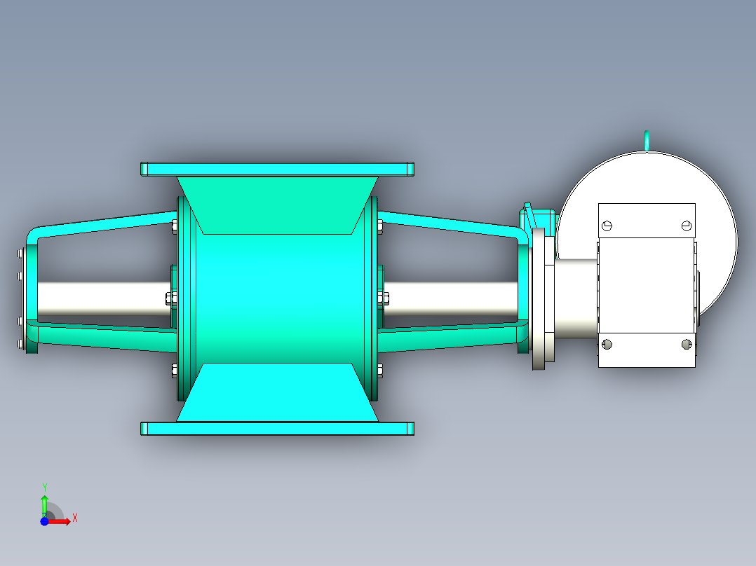 星型卸料器前视图