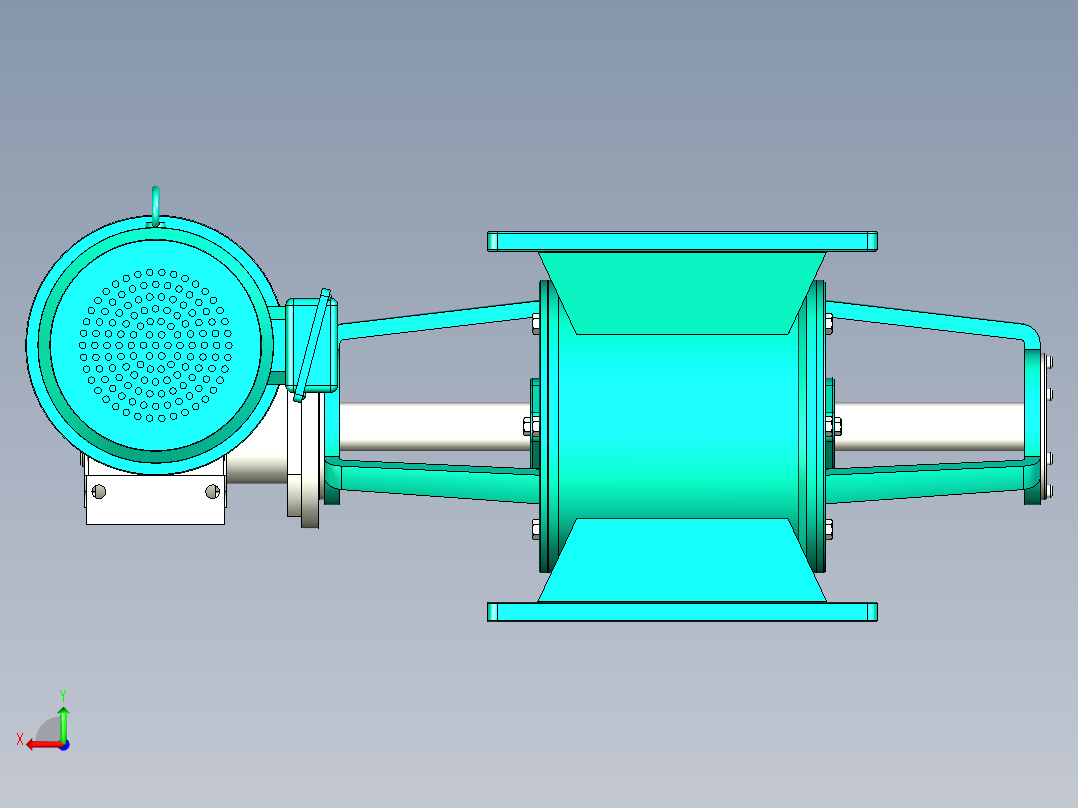 星型卸料器后视图