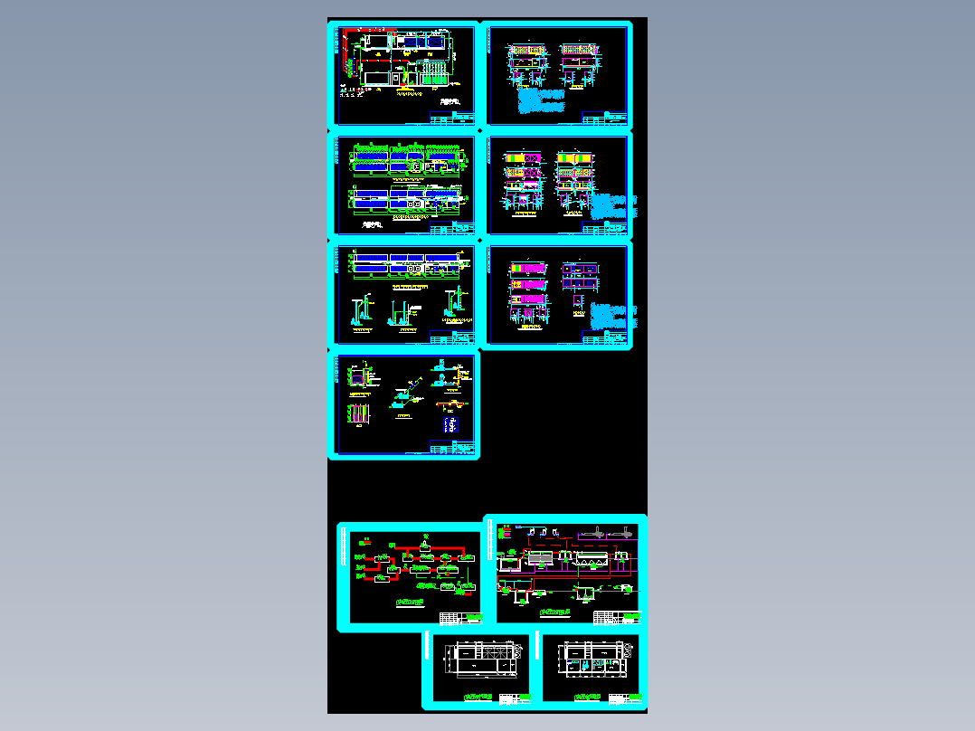某厂500吨生活污水处理平面图和流程图 1653640