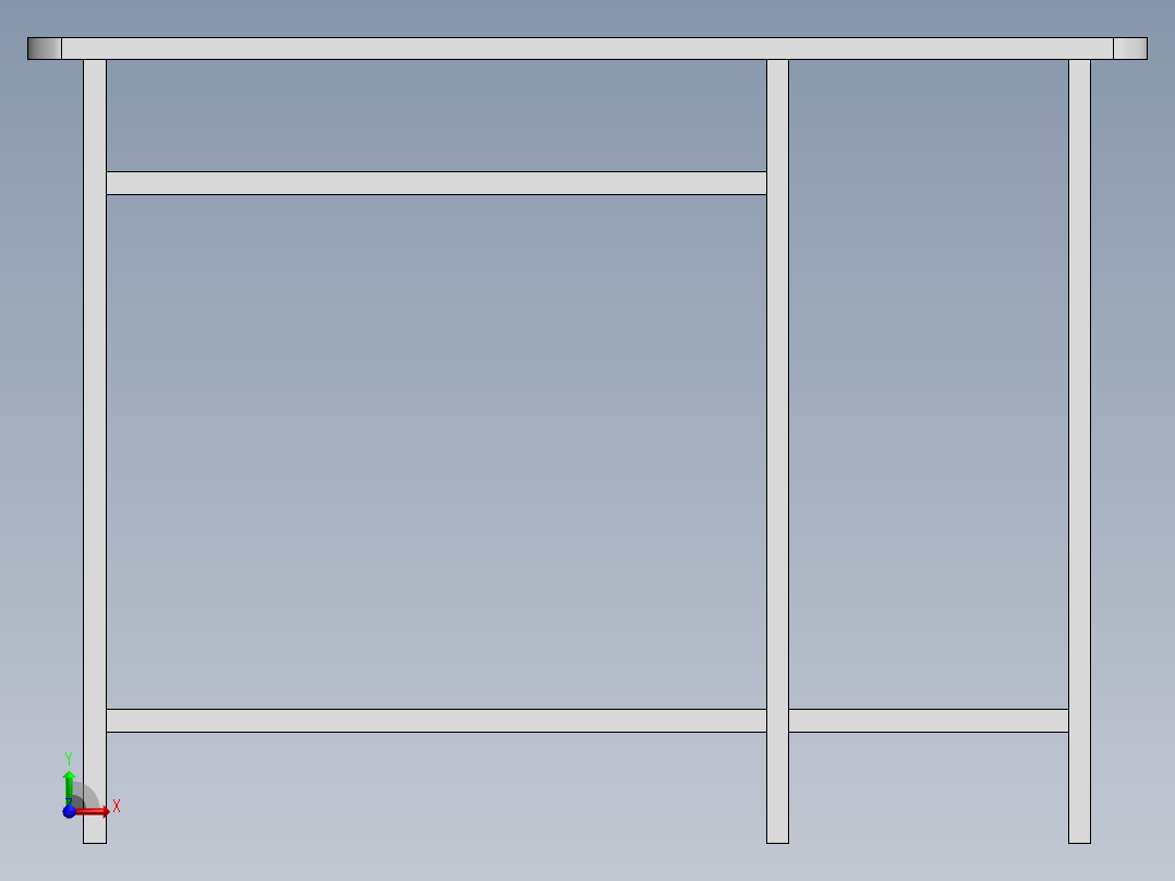 简易电脑桌48前视图